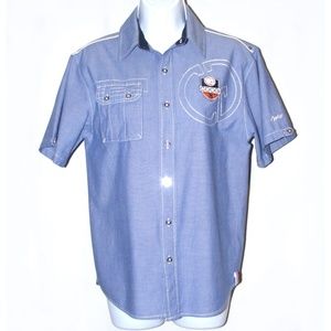 COOGI Women's Light Denim Blue Embroidered Shirt